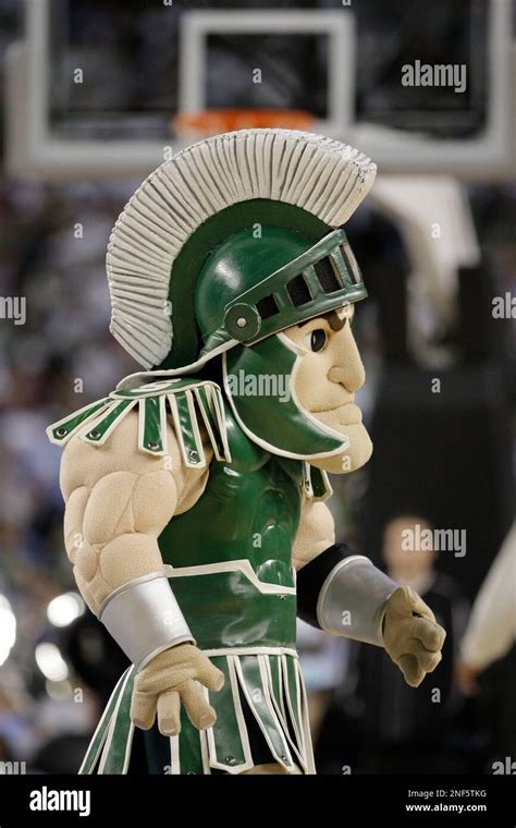 The Michigan State Spartans mascot fires up the crowd before the ...