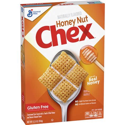 Honey Nut Chex Cereal, Gluten Free Breakfast Cereal, Made with Whole ...