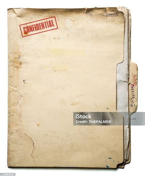 Vintage Confidential File Folder Stock Photo - Download Image Now ...