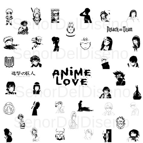 Anime Bundle Svg, Anime Svg for Cricut, Anime Png, Anime Layered Bundle ...