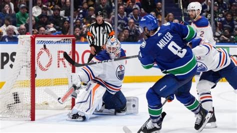 J.T. Miller's late goal gives Canucks 3-2 win over Oilers in Game 5 | CBC News