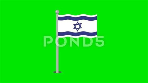 Animated Waving Israel Flag. Animation, Motion Graphics - Royalty Free ...