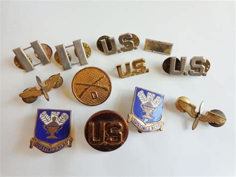 WWII Army Military Pins Vintage 1940's Air Corp Infantry Cadet Lot 12 $32 http://www.rubylane ...