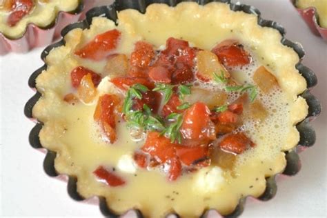 Vegetarian Savory Tartlet Recipe with Feta & Red Peppers - Cultured Table