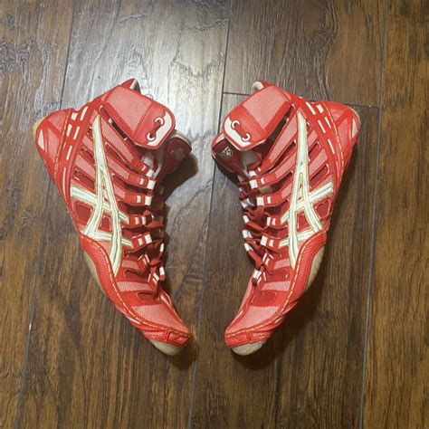 Red Asics Omniflex Pursuit Wrestling Shoes | RareWrestlingShoes.com