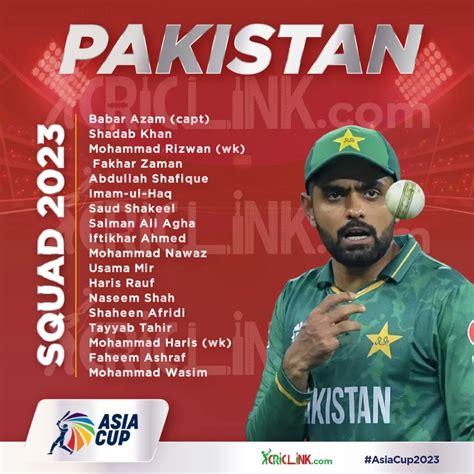 Pakistan Asia Cup Details - 2023 Squad, Schedule and Records