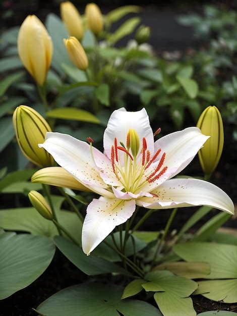 Premium AI Image | lily flower in garden