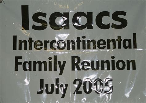 Write up of Isaacs family reunion (July 2005) | Isaacs-Salant Family