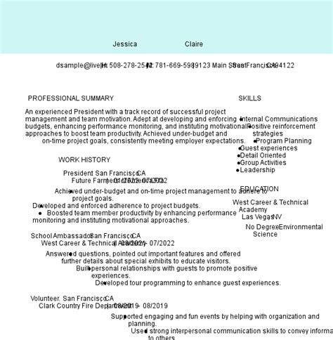 President Resume Examples [Guide and Writing Tips]