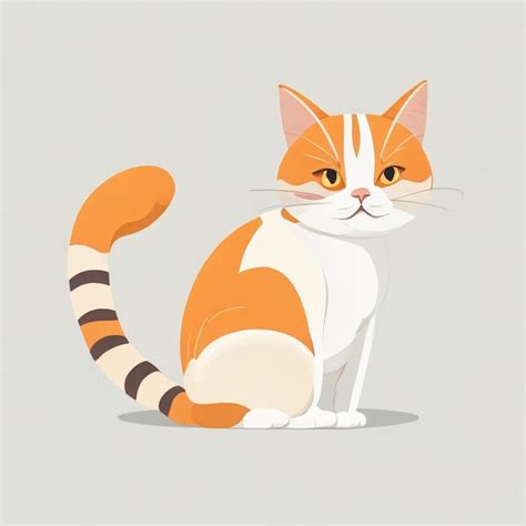 Premium AI Image | Animation style vector illustration of a Cat flat ...