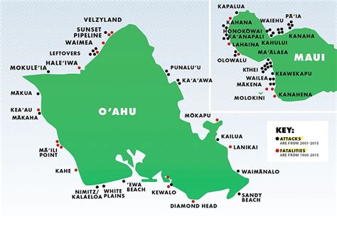 Maui Shark Attack Map