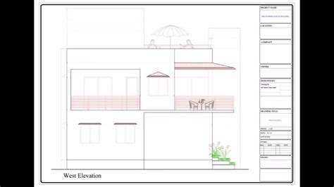 A ONE BEDROOM VILLA Arch Floor Plan Elevation in AutoCAD 2D, PDF & JPG ...