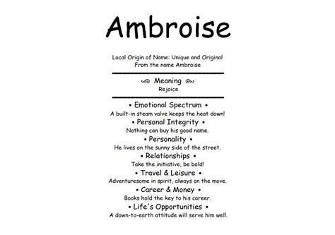 Ambroise - Meaning of Name