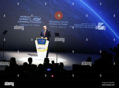 ISTANBUL, TURKEY - OCTOBER 10: Republic of Turkey President Recep ...