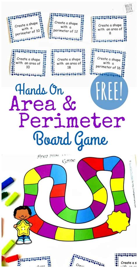 Hands On Area and Perimeter Game - FREE Printable