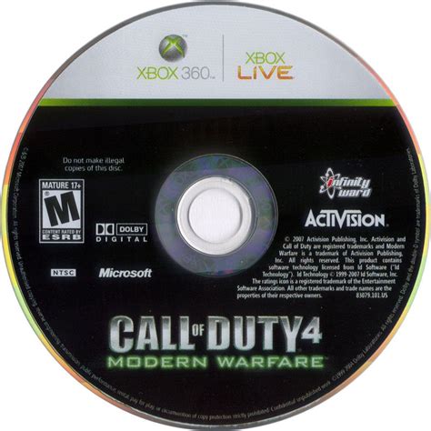 Call of Duty 4: Modern Warfare (2007) Xbox 360 box cover art - MobyGames