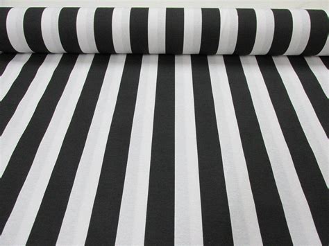 BLACK & White Striped Fabric - Sofia Stripes Curtain, Table Runner, Upholstery, Home Decor ...