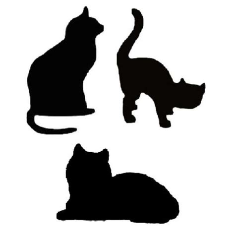 Cat Profile Silhouette Profile Decal Black on Clear Background Not ...