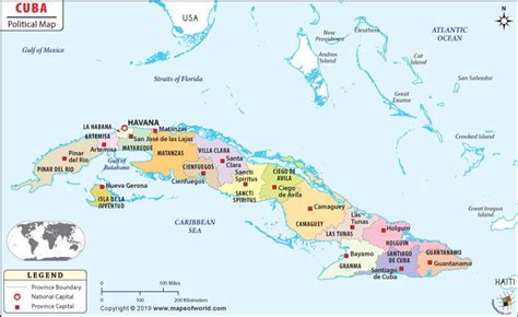 Political Map of Cuba