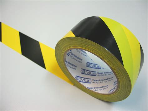 Floor safety tape yellow & black 48mm x 33 meters available from Access ...