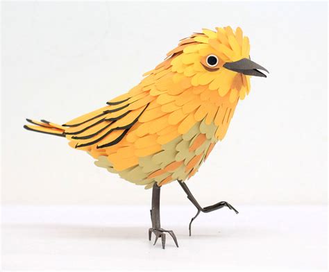 paper bird sculptures by diana beltran herrera