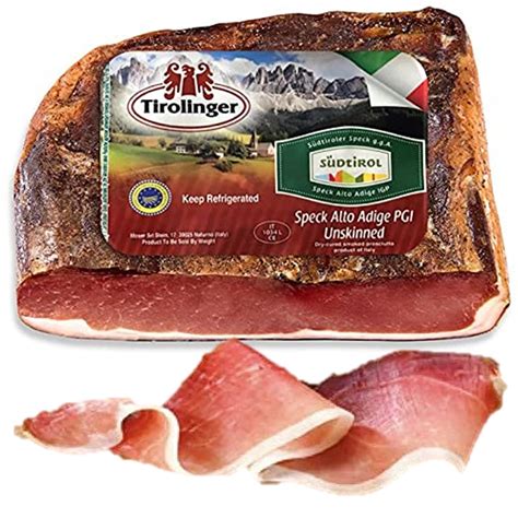 Buy Speck, 6 lbs +/- ,Seasoned and Smoked Italian Ham, Cured in the European Alps ains, Alto ...