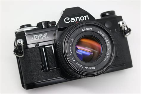 Canon AE-1 (Black Enamelled) & 50mm 1.8 FDn Lens – 305c