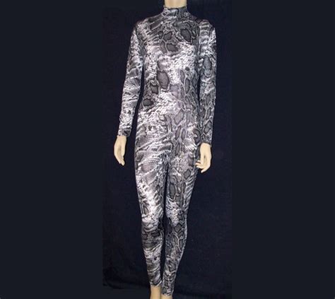 Snake Print Gray Black with Silver Glitter Sparkles Stretch