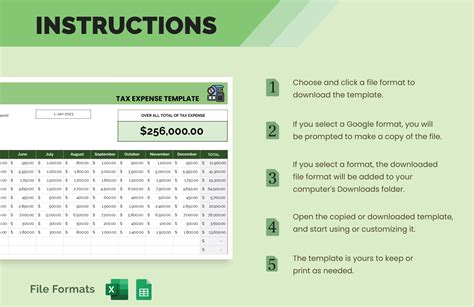 Tax Expenses Template in Excel, Google Sheets - Download | Template.net