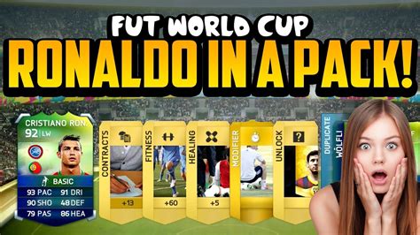 RONALDO IN A PACK! FIFA ULTIMATE TEAM WORLD CUP - YouTube