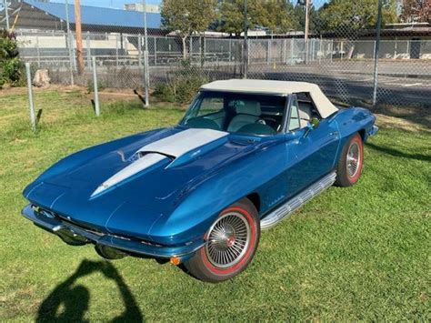 1967 CORVETTE CONVERTIBLE MARINA BLUE WHITE INTERIOR 427/435hp BODY OFF RESTO - Classic ...