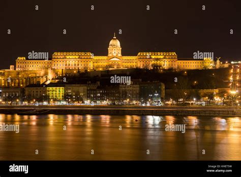 Buda Castle at night in Budapest Stock Photo - Alamy