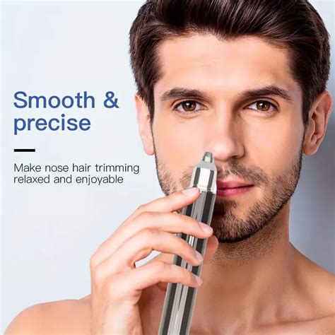 Painless Electric Cordless Usb Rechargeable Ear And Nose Hair Trimmer ...