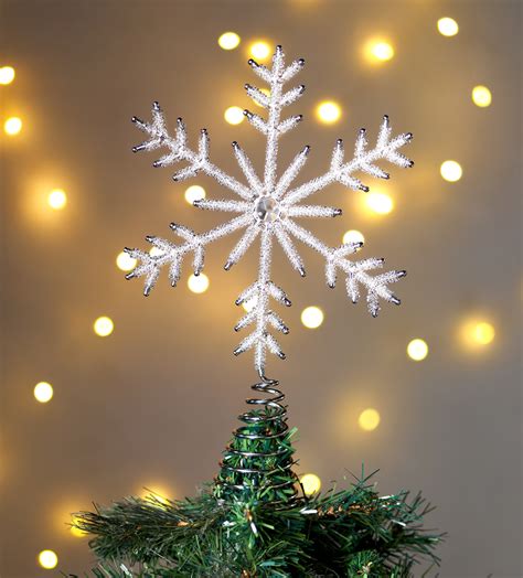 Sparkly Snowflake Tree Topper - Traidcraft