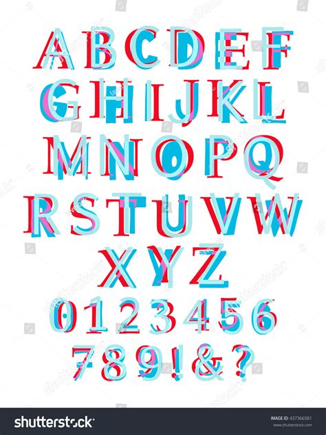 Kids Style Colorful Latin Alphabet Layered Stock Vector (Royalty Free ...