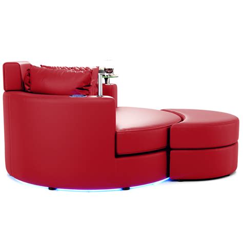 Swivel Cuddle Italian Leather Home Theater Chair | 4seating