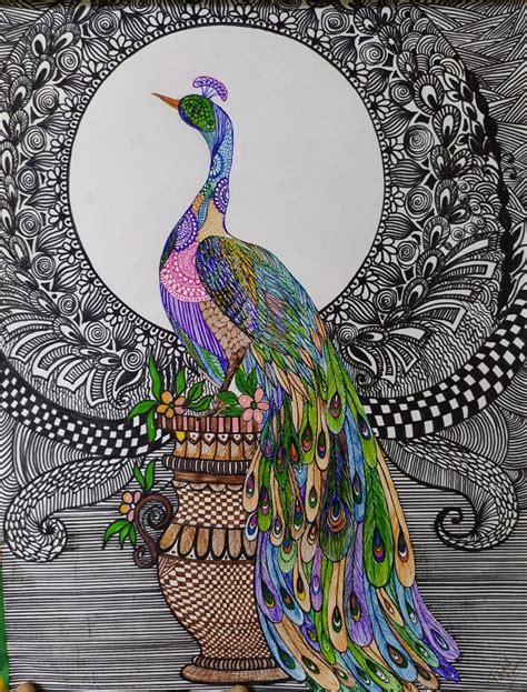 Traditional Indian Art Peacock