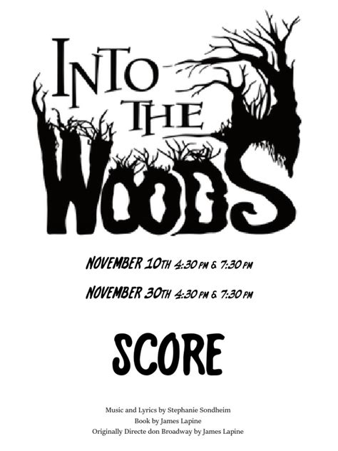 Into The Woods Score | PDF | American Plays | Performing Arts