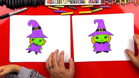 How To Draw A Cartoon Witch - Art For Kids Hub