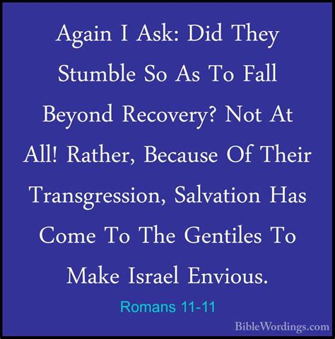 Romans 11 - Holy Bible English - BibleWordings.com