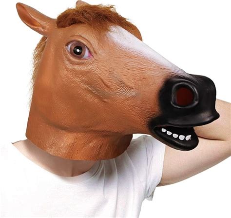 molezu Horse Mask, Funny Horse Head Mask, Creepy Horse Mask, Animal Mask Novelty Halloween ...