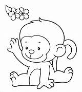 Monkey Coloring Pages  ColoringBay sketch template