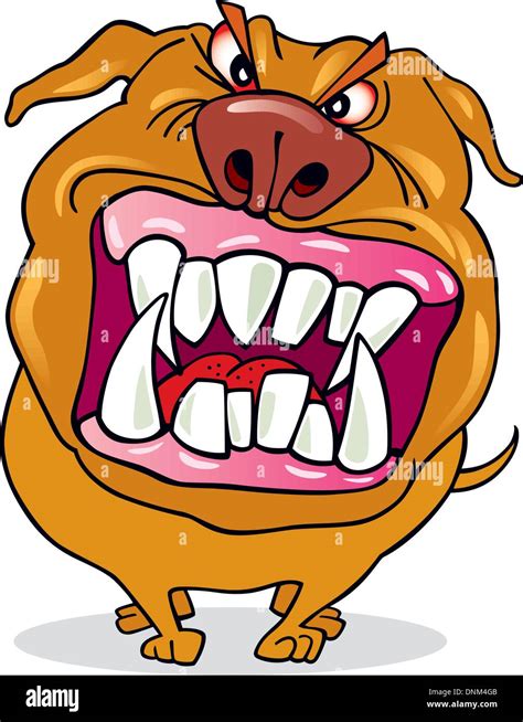 Cartoon illustration of bad dog baring teeth Stock Vector Image & Art ...