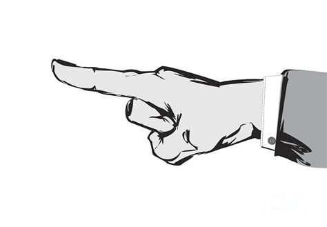 Pointing Finger Vector Black And White Photograph By Tim Hester | My ...