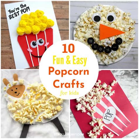 10 Easy Popcorn Crafts for Kids That Are Too Cute!