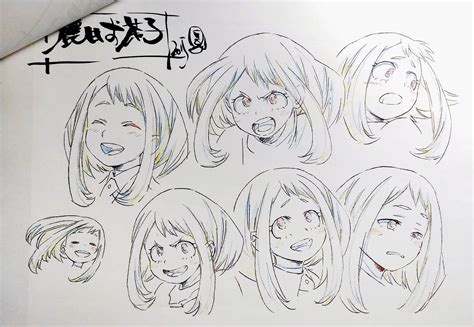 MHA Settai Sheets: Ochaco Uraraka Expression Sheet : r/BokuNoHeroAcademia