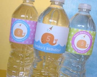 Dinosaur Birthday Party Water Bottle Label Water Bottle