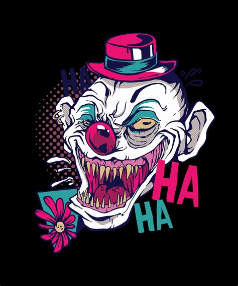 Crazy Clown Digital Art by Cylo Arts