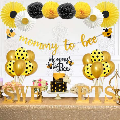 Buy Party Inspo Mommy to Bee Baby Shower Decorations Supplies Kit, Bumble Bee Decorations ...