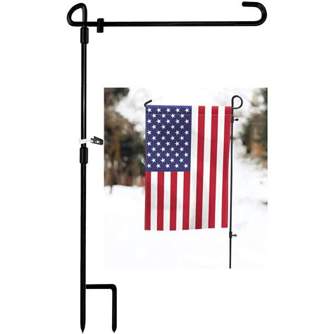 KEMNOLE Garden Flag Stand Garden Flag Pole Holder Set, Durable Garden ...